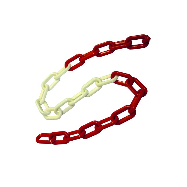 25m Plastic chain Red/White Builders Equipment