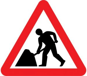 Men at Work Road Sign - 750mm Triangular Metal Sign