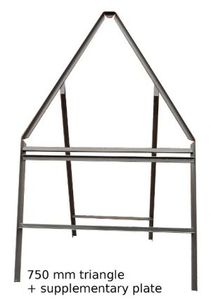 750mm Triangular with Supplementary - Metal Road Sign Frame