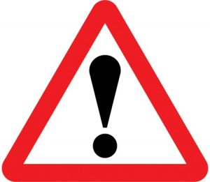 Warning Danger Exclamation Sign - 750mm Triangular Metal Sign