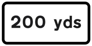 200 Yards Supplementary Plate for 750mm Metal Signs