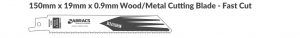 150mm x 19mm x 0.9mm WOOD/METAL - 10 TPI FAST CUT