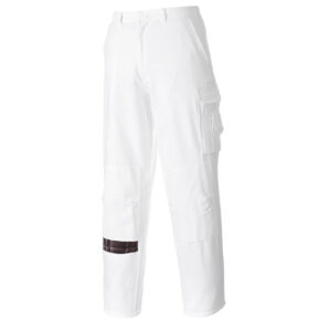 PORTWEST WHITE COTTON DRILL TROUSER