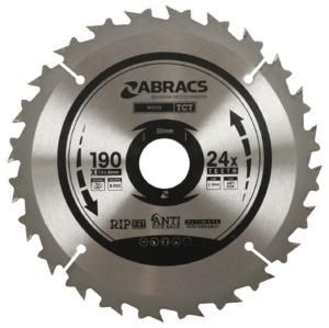 ABRACS TCT CIRCULAR SAW BLADE 190mm x 30mm x 24t - 2.3mm Kerf