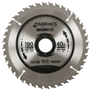 ABRACS TCT CIRCULAR SAW BLADE 190mm x 30mm x 40t - 2.3mm Kerf