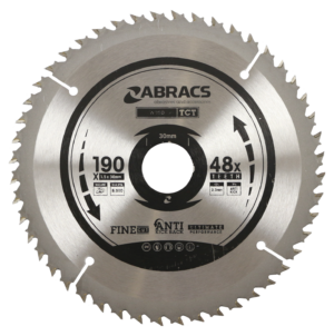 ABRACS TCT CIRCULAR SAW BLADE 190mm x 30mm x 48t - 2.3mm Kerf