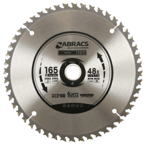 ABRACS TCT CIRCULAR SAW BLADE 165mm x 20mm x 48t - 1.5mm Kerf