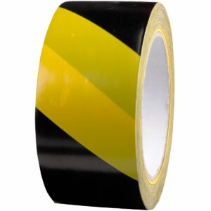 No25 BLACK & YELLOW HATCH BARRIER TAPE - 85mm x 500m