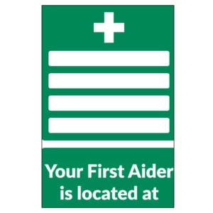 First Aider Sign