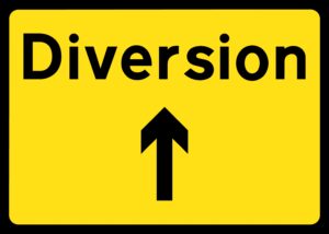 DIVERSION AHEAD - 1050MM X 750MM
