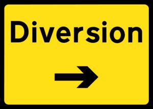 DIVERSION RIGHT - 1050MM X 750MM