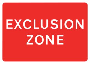 EXCLUSION ZONE - 1050MM X 750MM